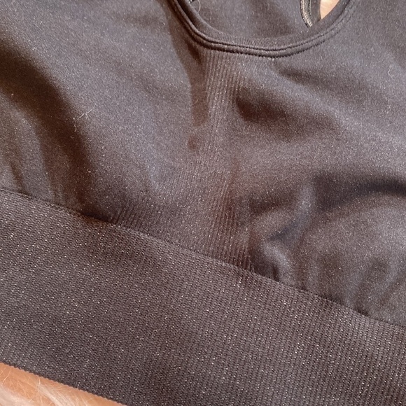 Monreal London Black White Pattern Chevron Seamless Sports Bra sz XS/S - Picture 7 of 11